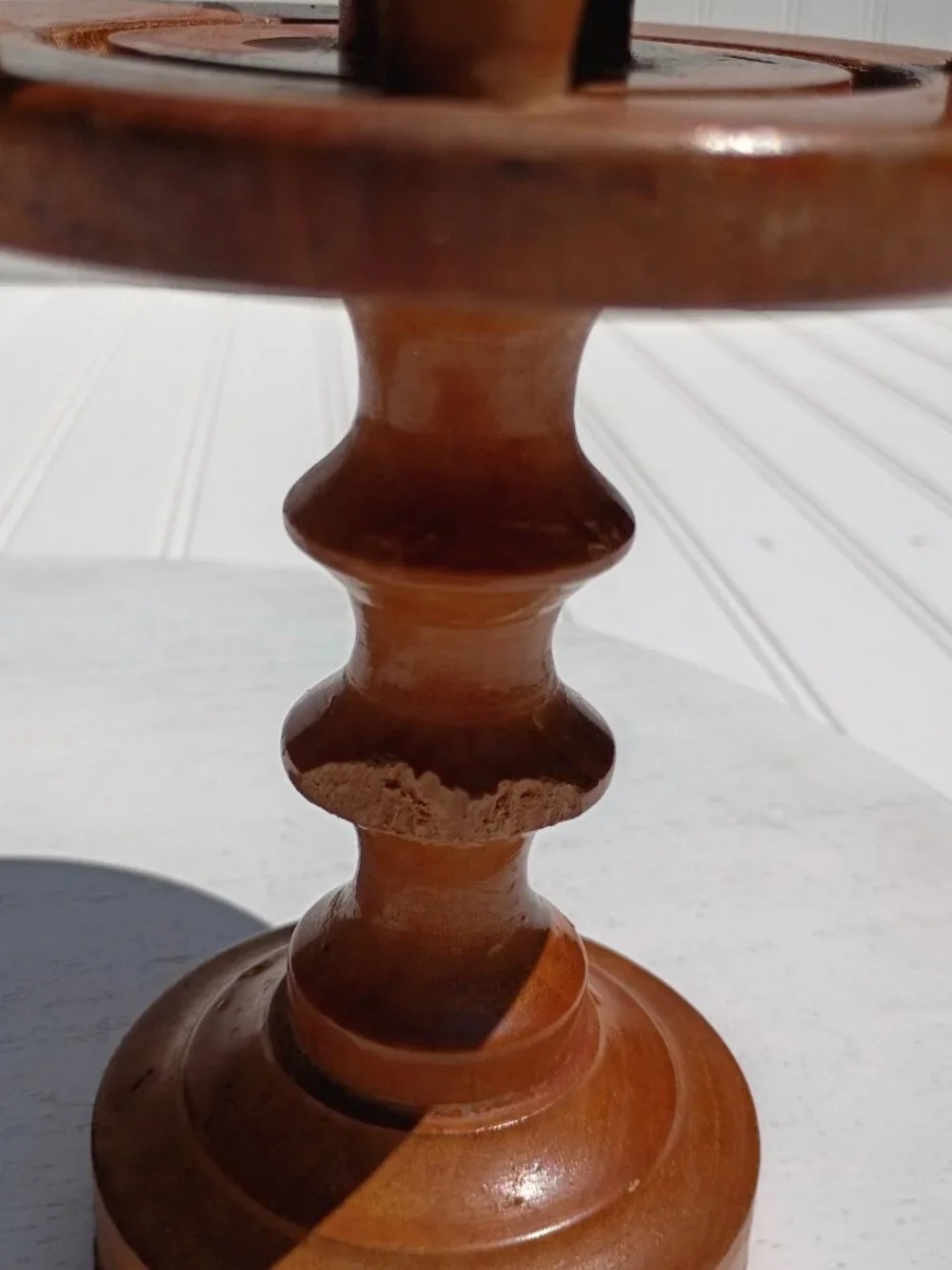 Vintage Turned Wood Candle Holder Pair Cage Spindle Taper Rustic Farmhouse MCM